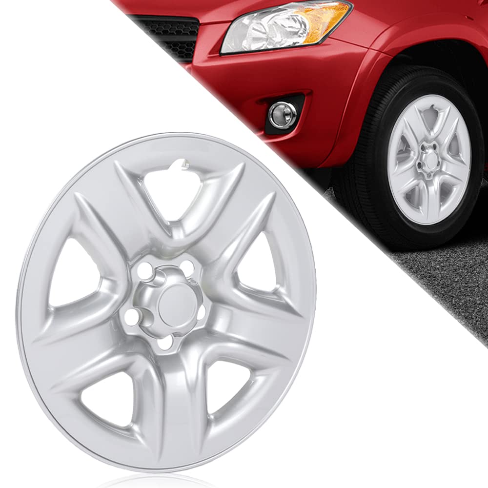 G-PLUS 17” Hubcap Wheel Covers 1pcs, Car Replacement Wheel Chrome Skin Hub Cap Covers Compatible with Toyota RAV4 2006-2011, Toyota RAV4 2012 (Gasoline)
