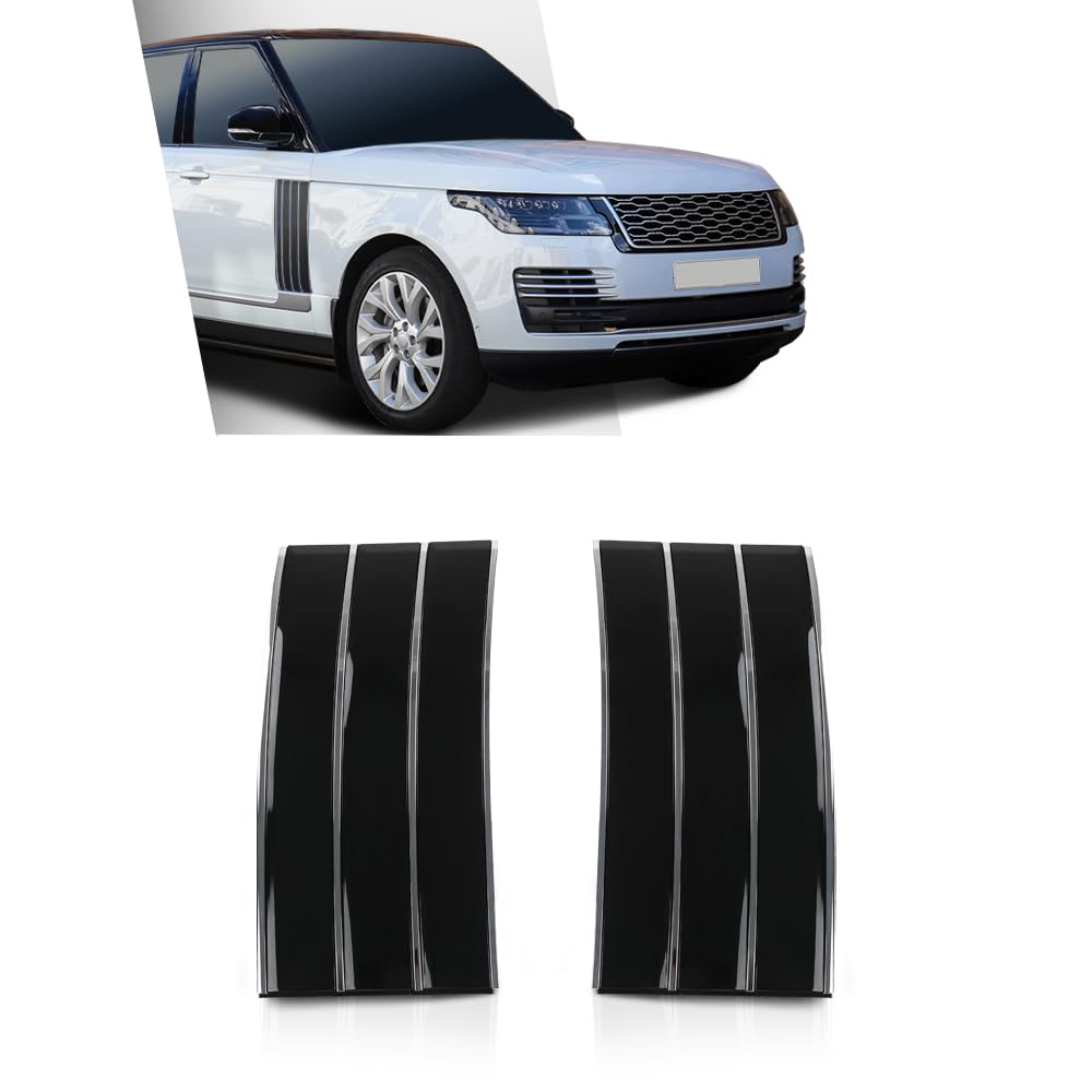 G-PLUS Door Side Fender Vent Molding Cover Trim Compatible with Land Rover Range Rover Vogue L405 2013-2022 Black
