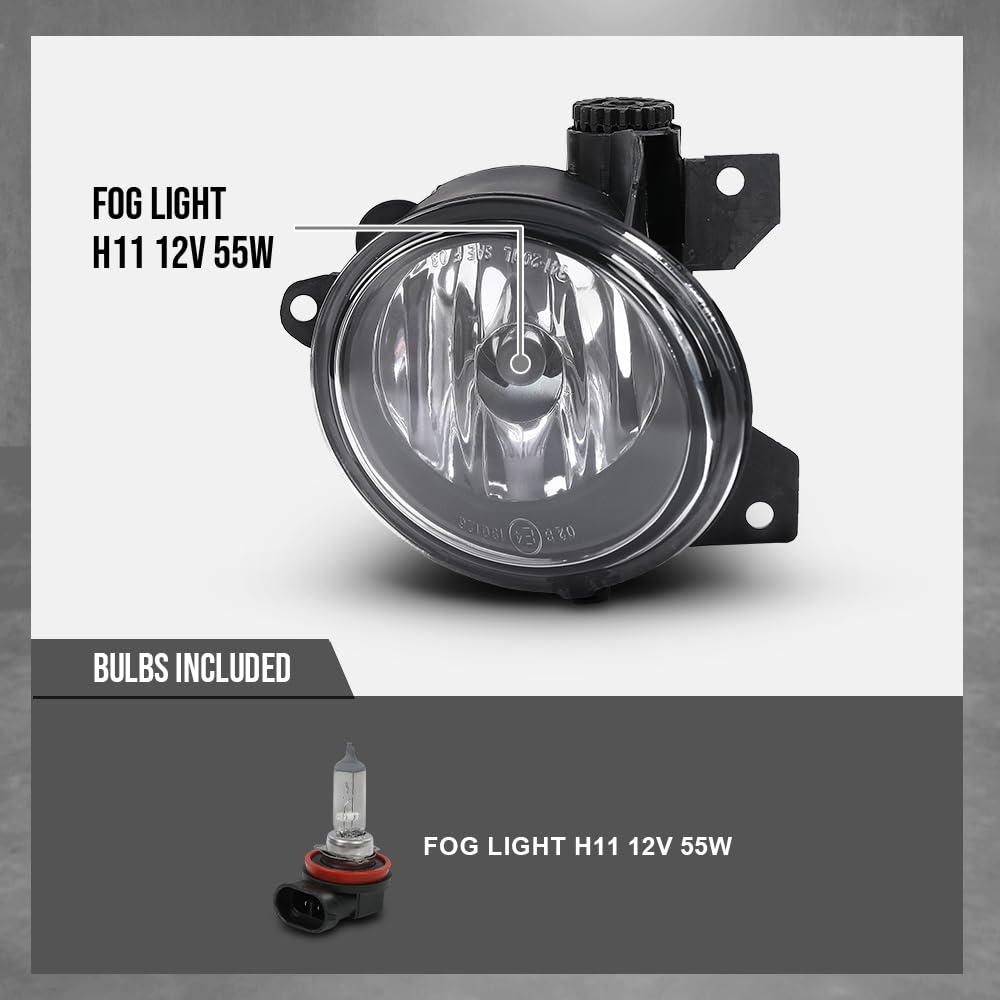 G-PLUS Front Fog Lights Compatible with Chevy/GMC/Toyota/VW/Kia