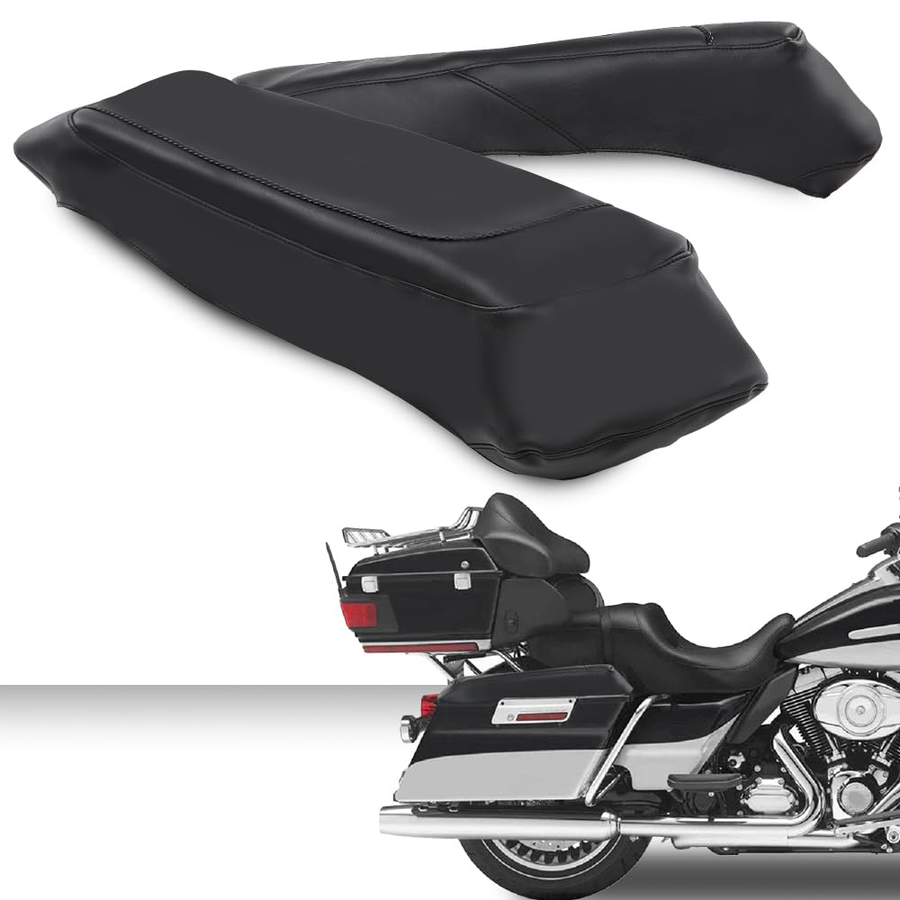 G-PLUS Pair Plain Hard Leather Saddlebag Speaker Lid Covers Fit 1993-2013 Touring Road King Electra Road Street Glide