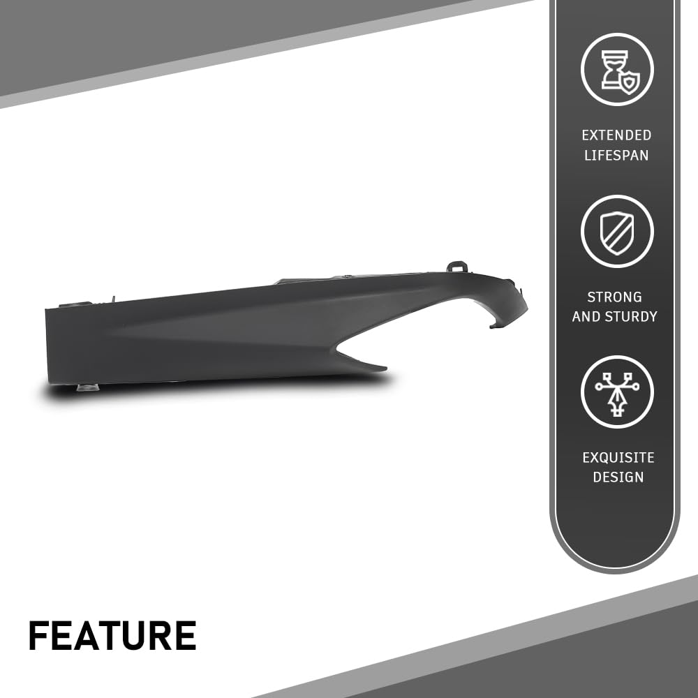 G-PLUS Lower Valance Rear Driver Side Cover Bumper End Compatible with LX RX350 (submodel: Base, F Sport) 2016-2019, Fit LX RX350L Base 2018-2019 521780E010, LX1195106 Black Plastic