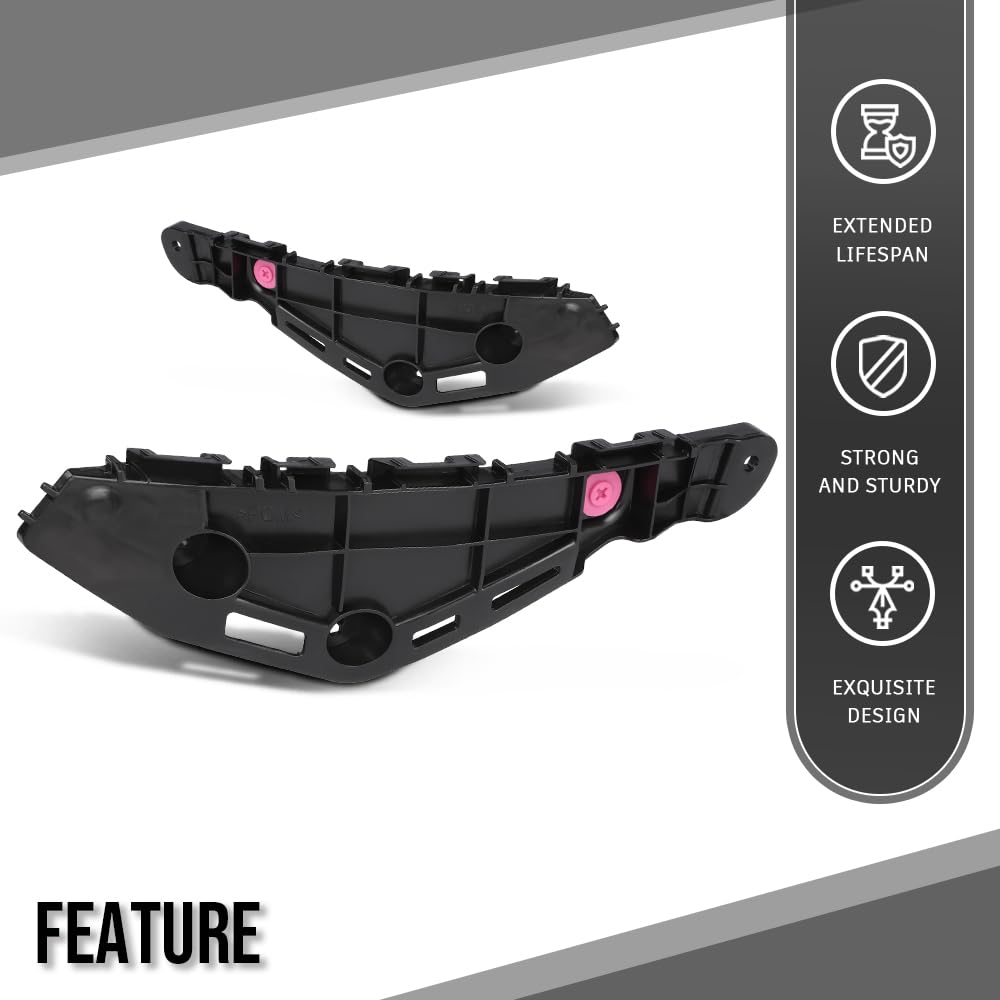 G-PLUS Bumper Cover Retainer Driver & Passenger Side Left & Right Bracket Compatible with LX 2016 2017 2018 2019 2020 2021 2022 525350E070, 525360E060, LX1033117, LX1032117 Black