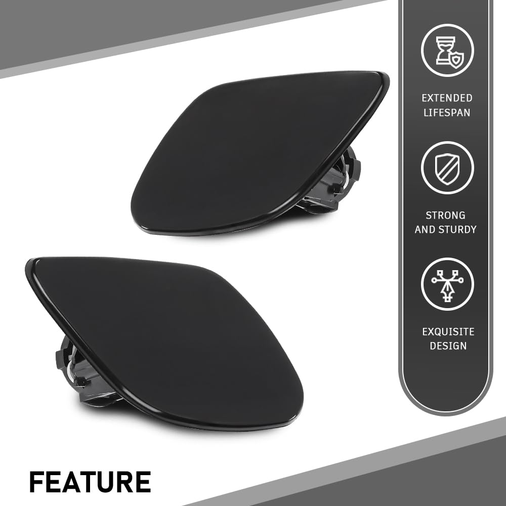 G-PLUS Headlamp Washer Nozzle Cover Headlight Cleaning Cap 2 Pcs Compatible with Lexus RX330 2004-2006,Fit Lexus RX350 2007-2009 85382-48010