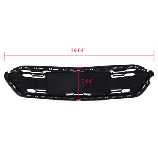 G-PLUS Honeycomb Grille Mesh Assembly Black Covers Automotive Car Front Bumper Lower Grille Compatible with Chevy Cruze 2016-2018