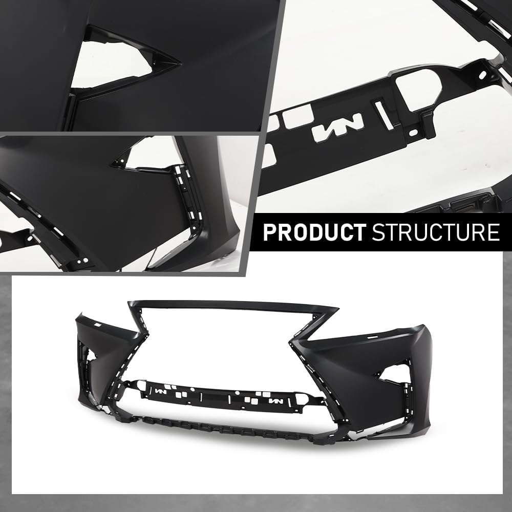G-PLUS Front Bumper Kit 18PCS, Compatible with 2013-2015 LX RX350 RX450h to 2020+ RX TRD Style