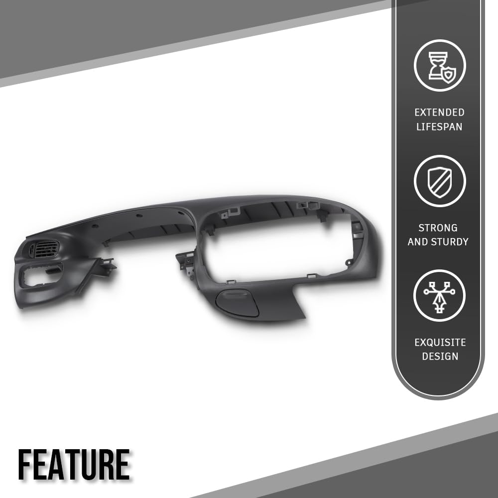 G-PLUS Dash Pad Bezel Graphite Compatible with Ford F150, Fit Ford Expedition 1997-2003 Graphite Dashboard Cover gray