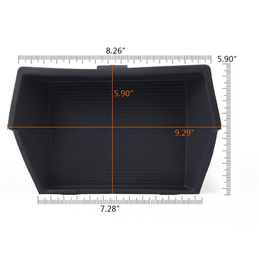 G-PLUS Front Center Console Mat Insert Compatible with Dodge Ram 1500 2015-2019, Fit Dodge Ram 2500 2016 2017 Full Length Center Console Mat Rubber 5VC95DX9AB, 5VC95DX9AA