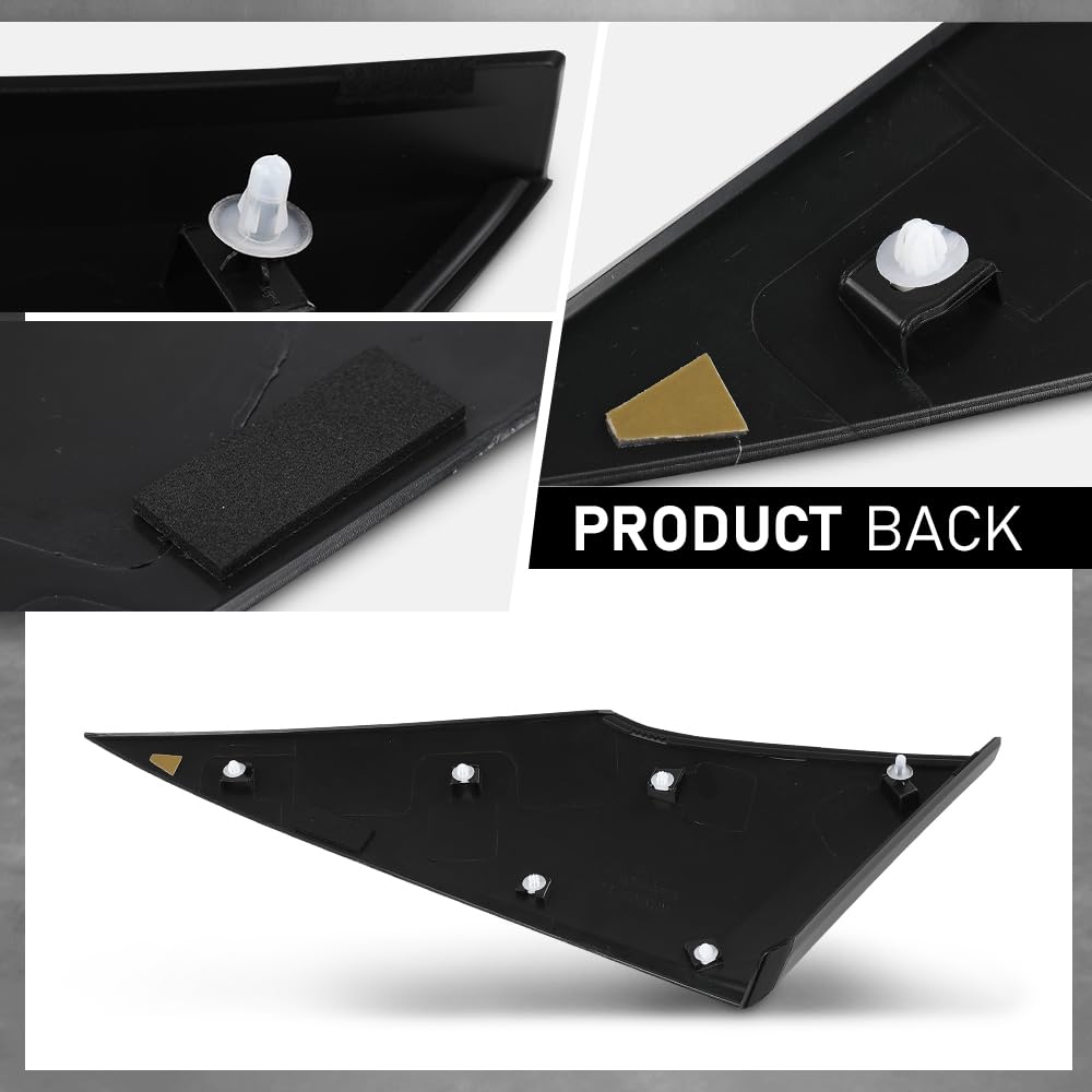 G-PLUS Rear Quarter Moldings Left and Right Side Compatible with Toyota Prius 2016-2021 62505-47012 62506-47012 Glossy Black