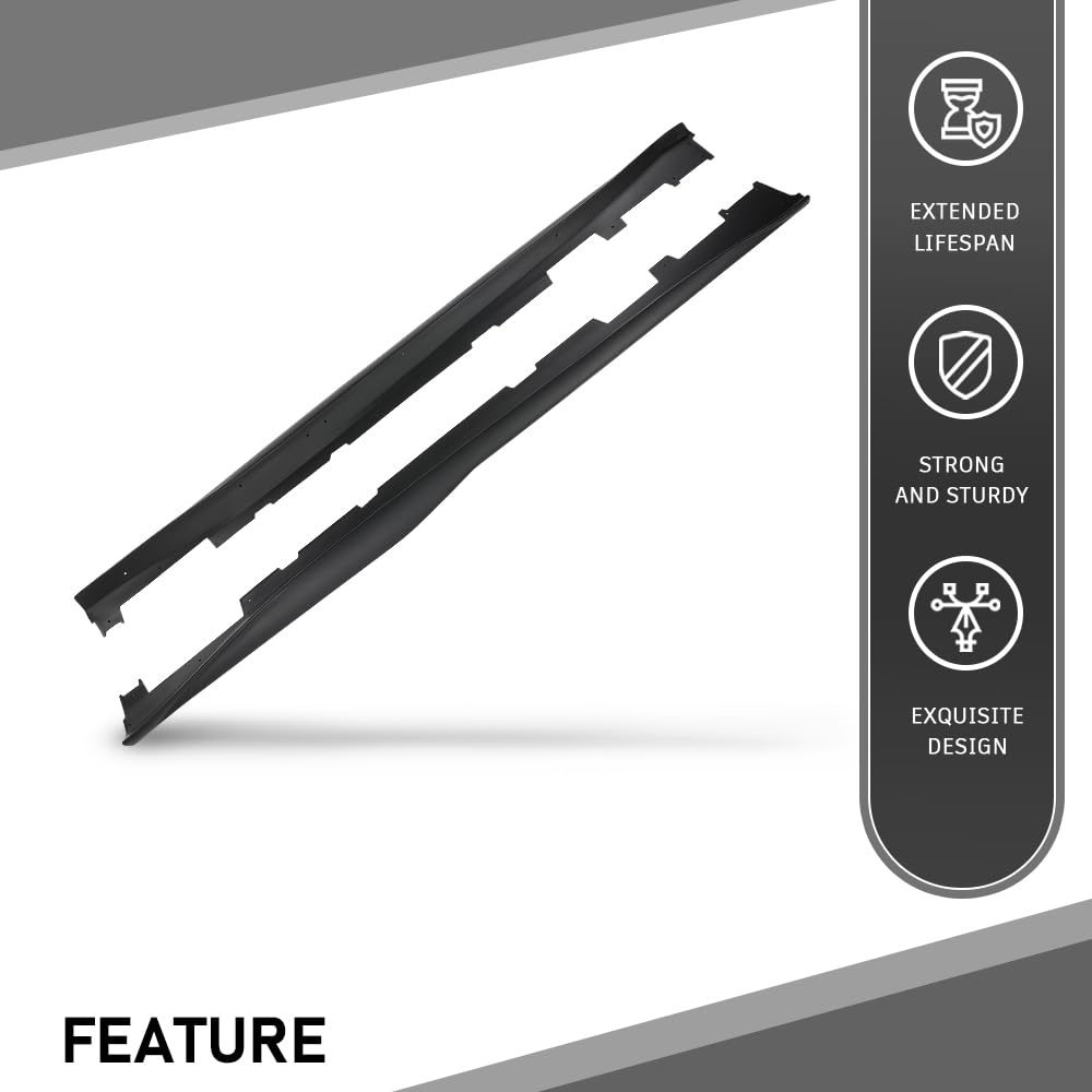 G-PLUS Side Skirts Extension Rocker Panels Compatible with Chevy Camaro RS & SS 2016-2022,Not Fit Real ZL1 Models