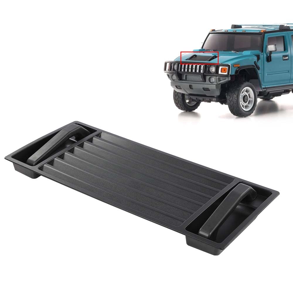 G-PLUS Hood Grille W/Handles Hood Vent Compatible with 2003-2007 Hummer H2 Black New Gm25928163 15063080, 25858920