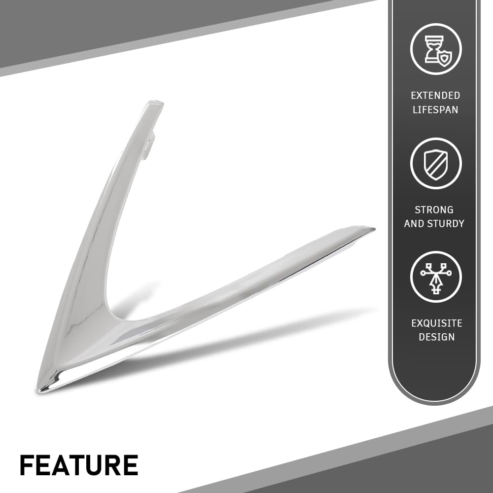 G-PLUS Fog Light Trim Driving Lamp Front Driver Left Side Compatible with LX RX350/RX450h (submodel: Base, F Sport) 2016-2019, Fit LX RX350L/RX450hL Base 2018-2019 814820E180, LX1038118 Silver