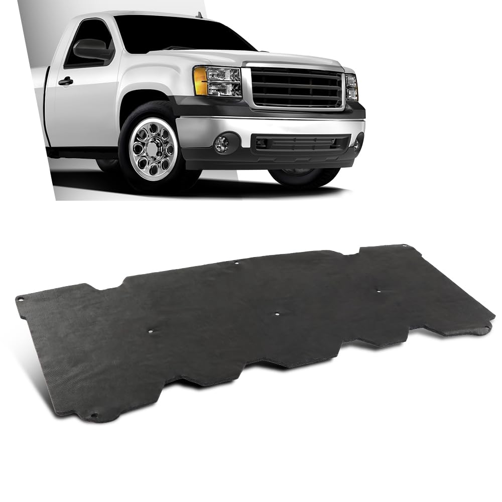 G-PLUS Hood Insulation Pad 1/2" with Clips Compatible with GMC Pick-Up Trucks 2007-2013, Not Fit Chevy Trucks