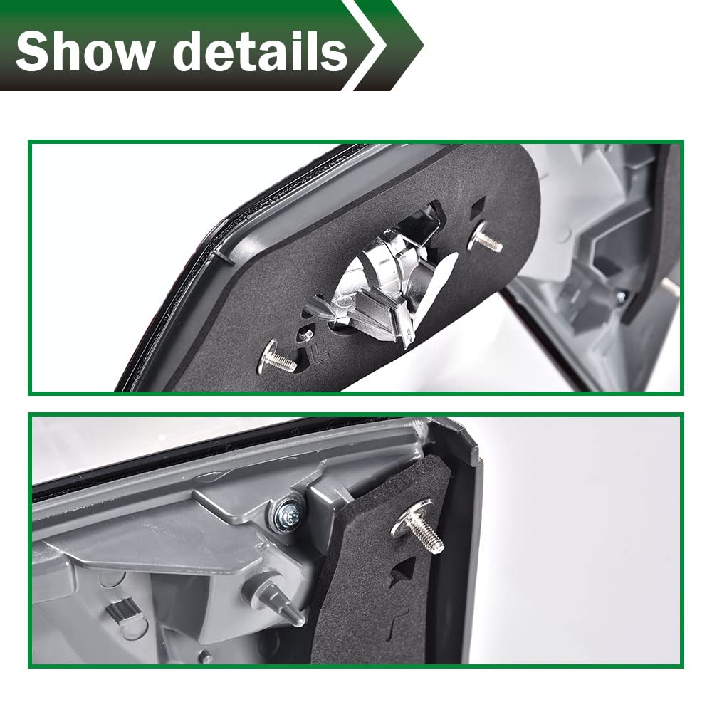 G-PLUS Inner Tail Light Compatible With 2016 2017 Honda Hrv LX/EX/EX-L/Epic/Uniq Sport Utility 4-Door Sedan Factory Style Automotive Trunk Brake Rear Inner Lamp Chrome Housing,Driver Side (Left)