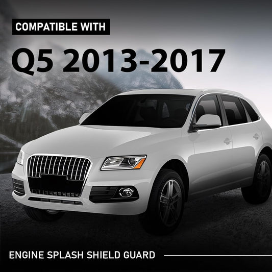 G-PLUS Rear Lower Under Engine Splash Shield Guard Cover Compatible with 2013-2016 Audi A4,Fit 2013-2017 Audi Q5 8K1863822S, 8K2863822M