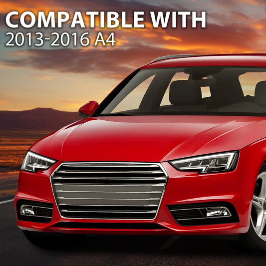 G-PLUS Fog Light Grille Cover Left & Right Compatible with 2013-2016 Audi A4 Quattro 2.0L 8K0807681K 8K0807682K
