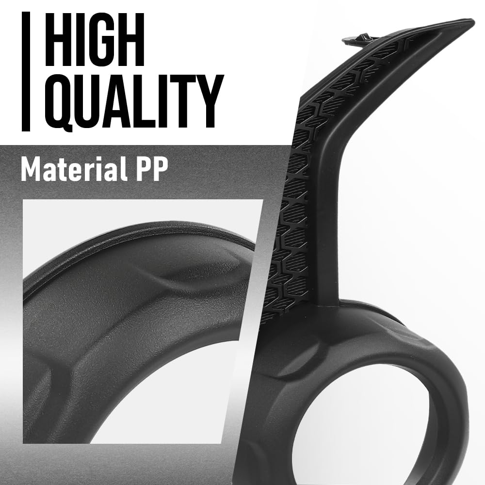 G-PLUS Fog Light Trim Driving Lamp Passenger Right Side RH Hand Compatible with Toyota 4Runner (submodel: SR5 Premium, TRD Off-Road Premium) 2018 2019 2020 5212735100, TO1039173 Black