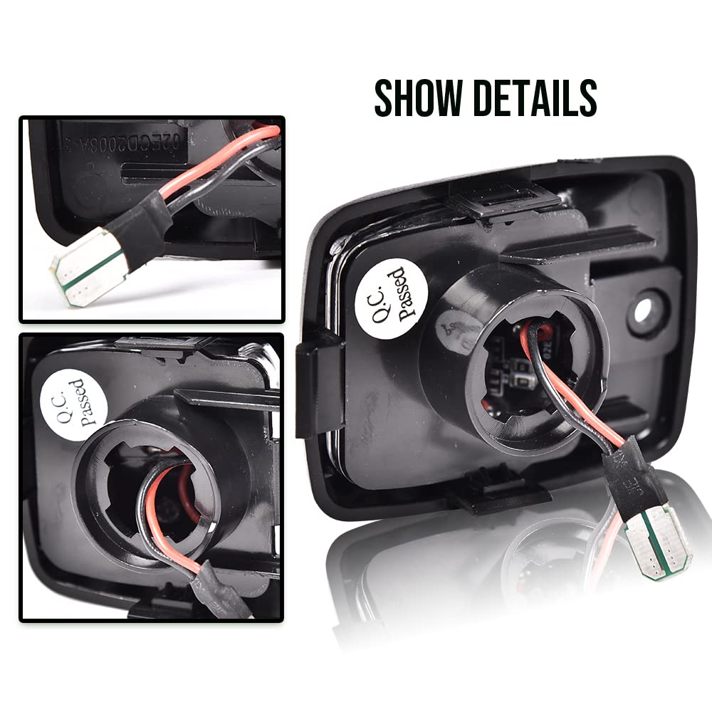G-PLUS LED License Plate Light Compatible With 05-15 Toyota Tacoma/2000-13 Tundra,Bumper Lamp Red Oled Tube A Pair Replacement (Clear Lens)