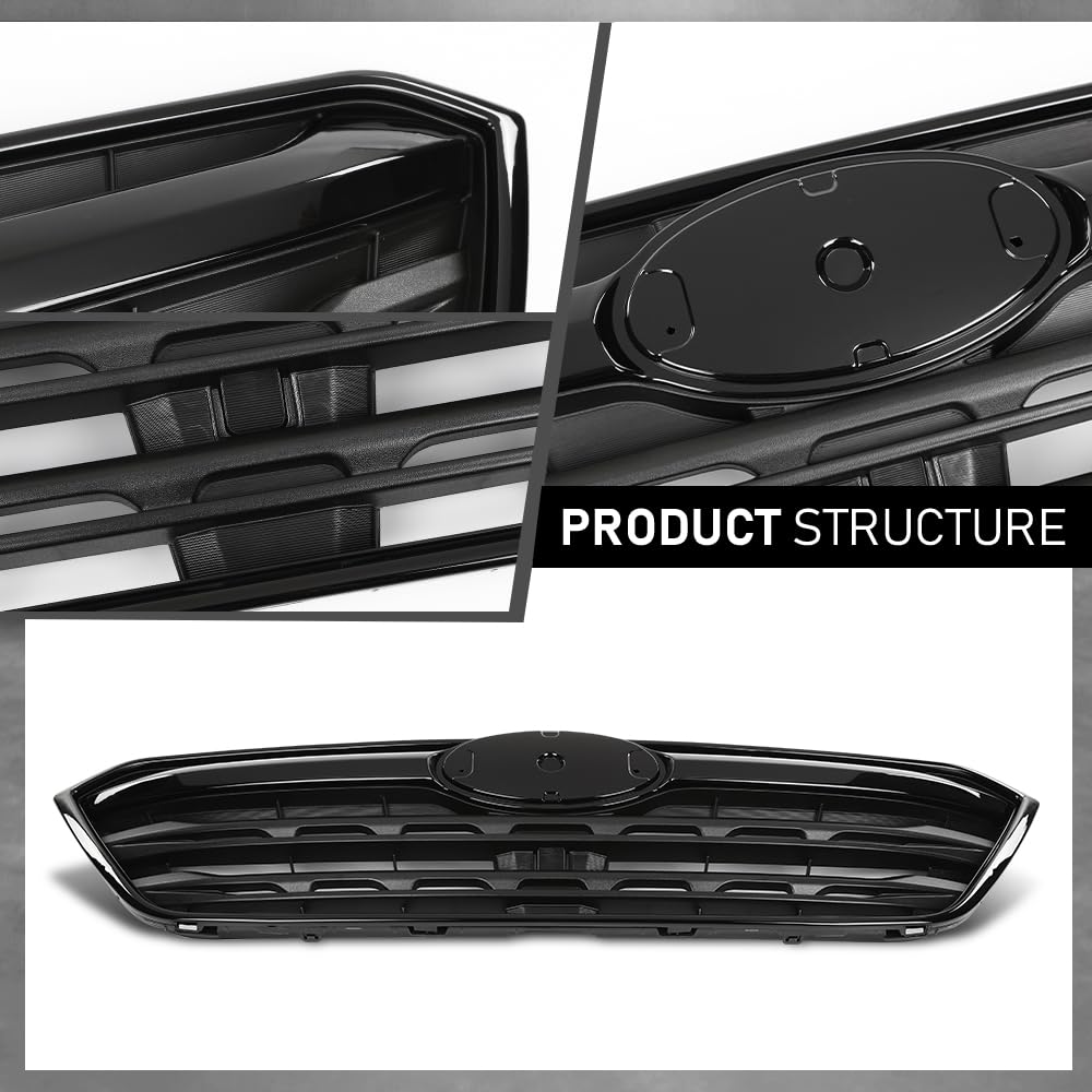 G-PLUS Front Bumper Grille Grill Compatible with Subaru Outback 2020-2022 91121AN08A Glossy Black