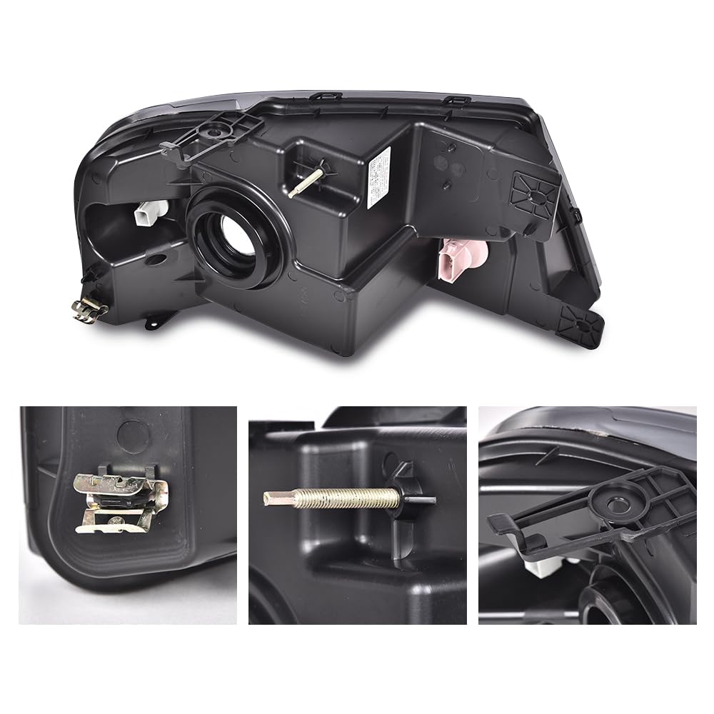 G-PLUS LED Headlights,Fit Ford F150 2004-2008/Lincoln Mark LT 2006-2008(NOT Fit 04 F150 Heritage & Flareside Beds) Clear Lens Black Housing Amber ReflectorBumper Headlamps,faros delanteros