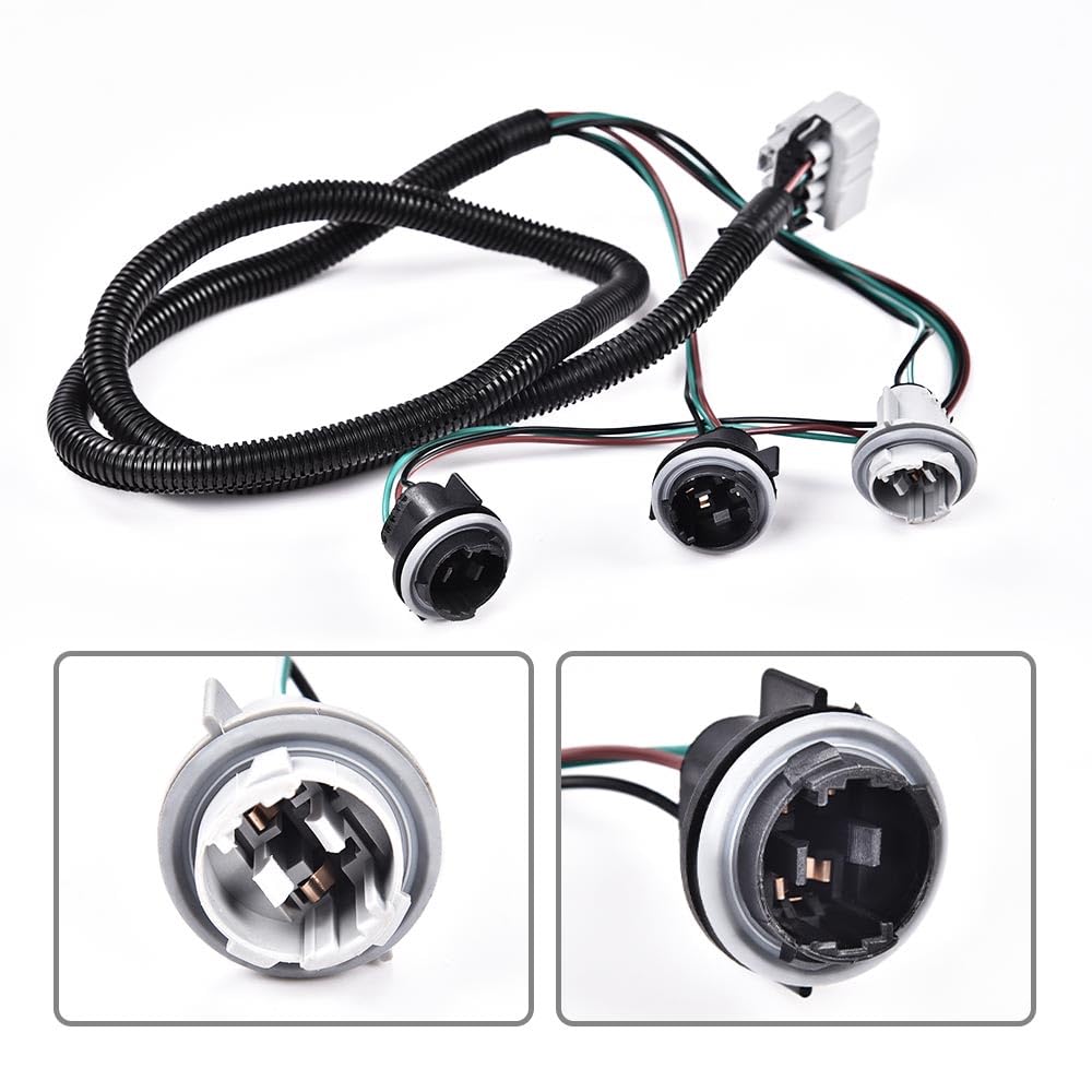 G-PLUS Left&Right Tail Light Lamp Wiring Harness, Compatible with Chevy Silverado 2007-2014/ GMC Sierra 2008-2014