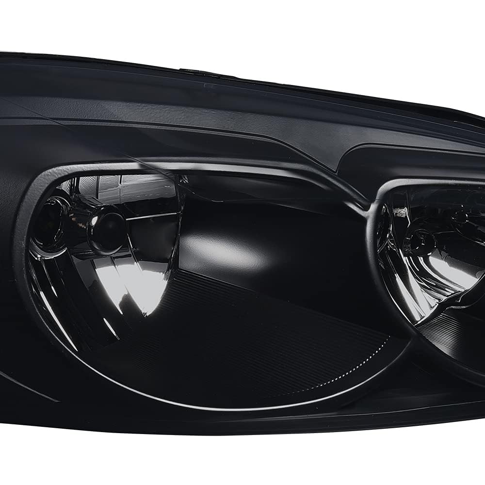 G-PLUS Headlights Assembly Fit Chevy Monte Carlo 2006 2007/Chevy Impala 2006-2013/Chevy Impala Limited 2014 2015 2016 Headlamps W/o Bulbs Smoky Lens Black Housing Amber Reflector,faros delanteros
