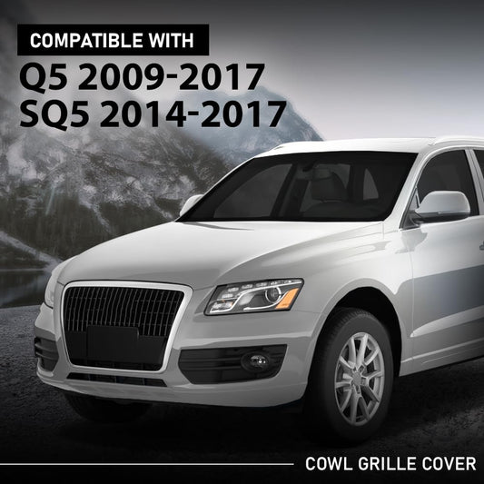 G-PLUS Front Grille Cover Panel Black, Compatible with Audi Q5 2009-2017/ SQ5 2014-2017, 8R1819424
