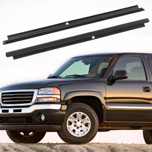 G-PLUS Black Rear Outer Window Sweep Felt Kit Compatible with Chevy Silverado GMC Sierra 1500/2500/3500 2001-2007,Fit Chevy Suburban Avalanche 1500/2500 2002-2006,Fit GMC Yukon 2001-2006 2PCS