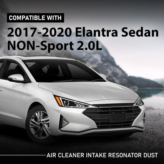 G-PLUS Air Cleaner Intake Resonator Dust Compatible with Hyundai Elantra Sedan NON-Sport 2.0L 2017-2020 Black
