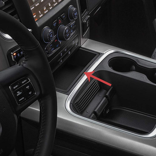 G-PLUS Front Center Console Mat Insert Rubber Compatible with Dodge Ram 1500 2015-2019/ Ram 2500 2016-2017 Full Length Center Console Mat 5VC95DX9AB, 5VC95DX9AA