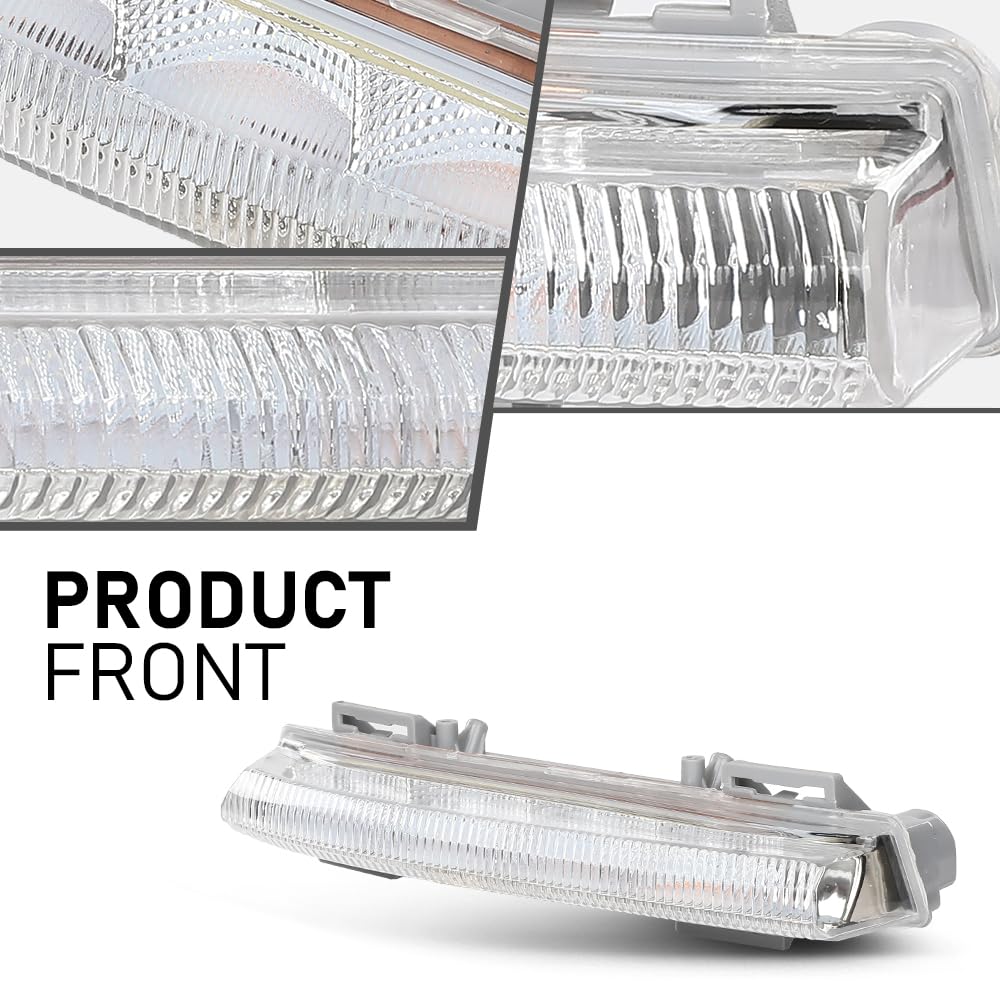 G-PLUS LED Fog Lights Daytime Running Lamps Pair, Compatible with Benz C250 C300 C350 E400 E63 SLK250 SLK300 SLK350 2012-2016, LH & RH 2PCS, 2049069000, 2049068900