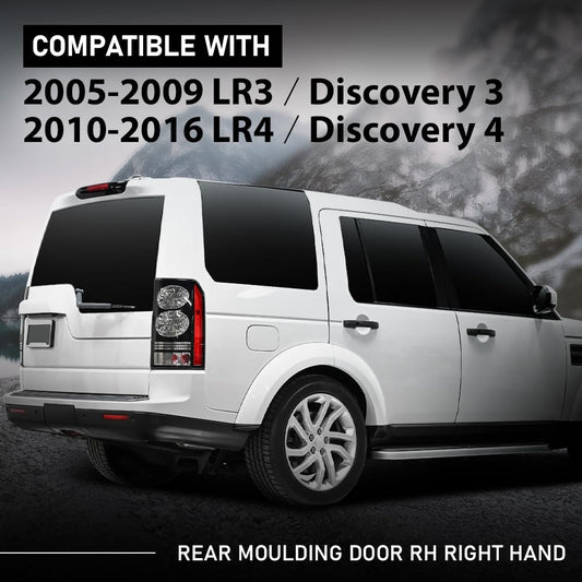 G-PLUS Rear Door Finish Molding Moulding RH Right Side Compatible with LR3 Discovery 3 2005-2009, Fit LR4 Discovery 4 2010-2016
