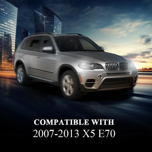G-PLUS Fender Flares 4PCS for BMW X5 E70 2007-2013 Smooth Black Front View