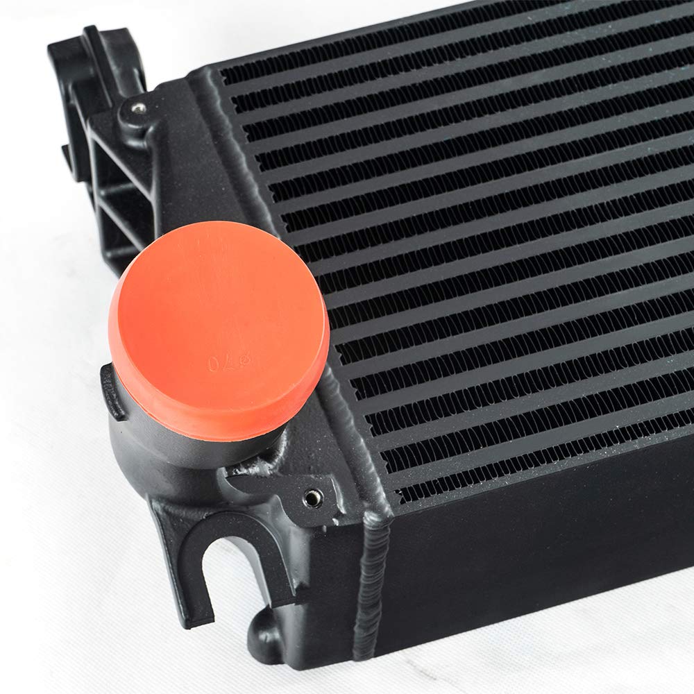 G-PLUS Charge Air Cooler/Intercooler Compatible With 2013-2018 Ram 2500 3500 6.7L Aluminum Tank Tube & Fin Core Black