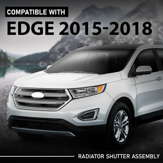 G-PLUS Radiator Shutter Assembly, Compatible with Ford Edge SE SEL Sport Titanium 2.0L 3.5L 2015-2018, FT4Z8475A,FT4Z-8475-A