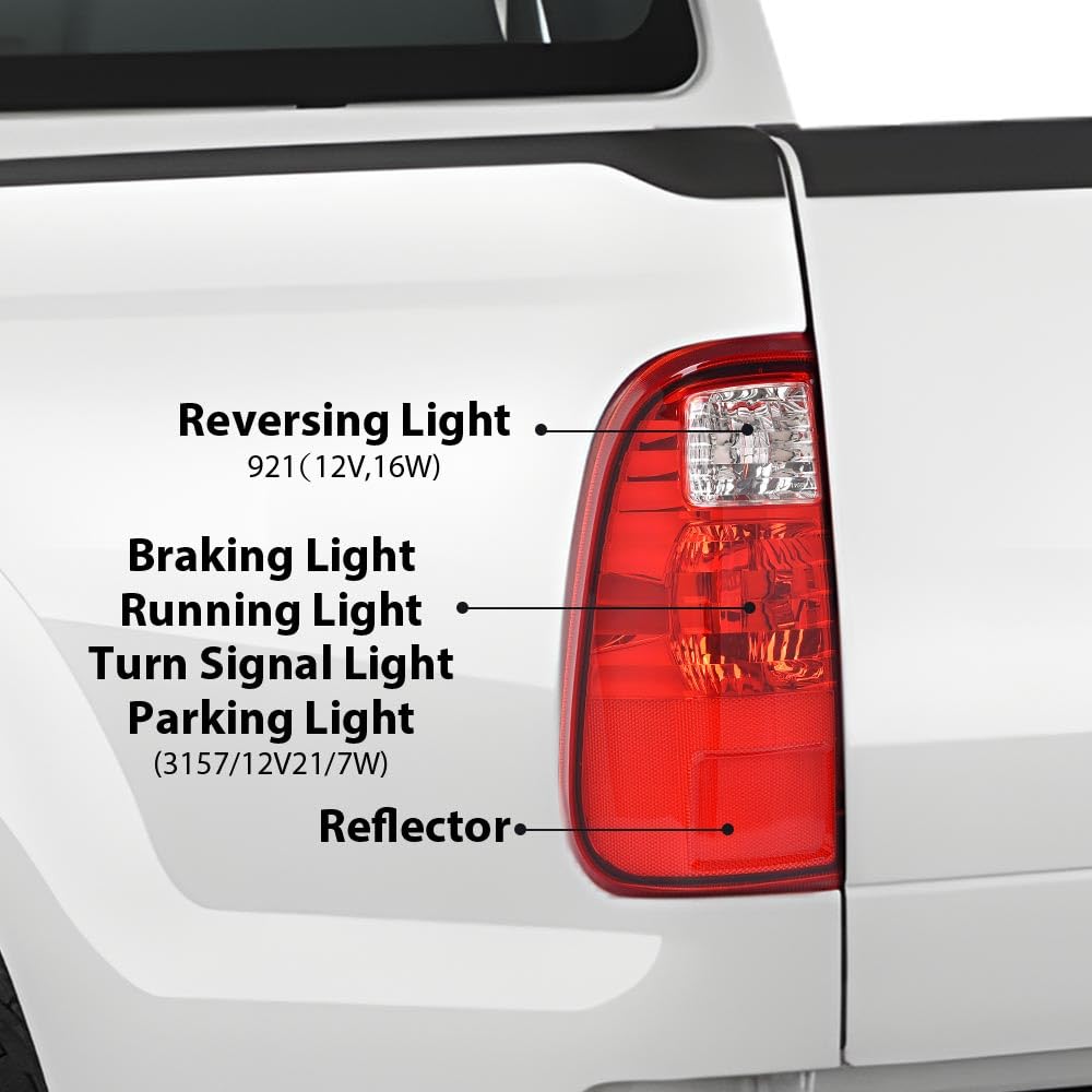 G-PLUS Tail Lights Compatible with Ford F250 F350 F450 F550 Super Duty 2008-2016,Rear Lamps BC3Z13404A,FO2800208 Red Lens Left & Right Luces Traseras, Faros TraserosAssembly