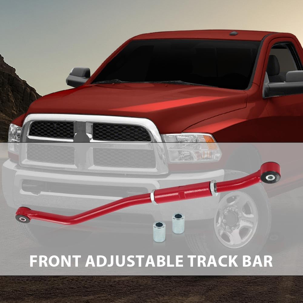 G-PLUS Front Adjustable Track Bar Red Compatible with Dodge Ram 2500 3500 2003-2013 2WD & 4WD, Fit vehicles with 2"-6" lift