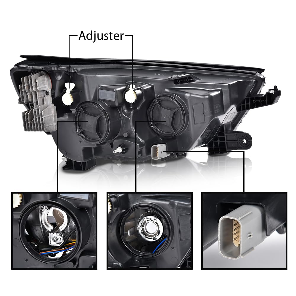 G-PLUS LED DRL Headlight Compatible with Buick Encore 2017-2022 Headlamp w/Bulbs Clear Lens Black Housing Amber Reflector Left Driver Bumper Headlamps,faros delanteros