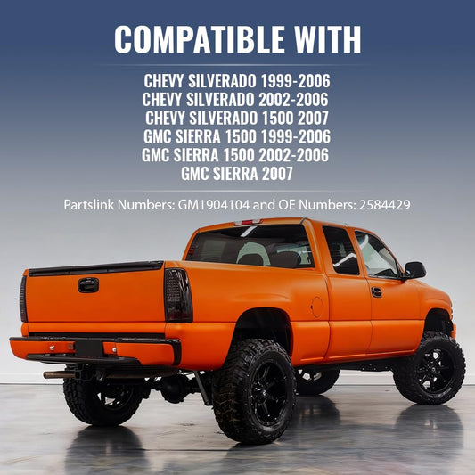 G-PLUS Tailgate Cap Top Protector Cover Compatible with 1999-2007 Chevy Silverado GMC Sierra 1500 (Fit 2007 Classic Only) Not Stepside GM1909101 15932247 15046605 Smooth Black