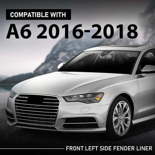 G-PLUS Front Left Side Fender Liner Compatible with Audi A6 S6 2016-2018 4G0853887J, AU1250110