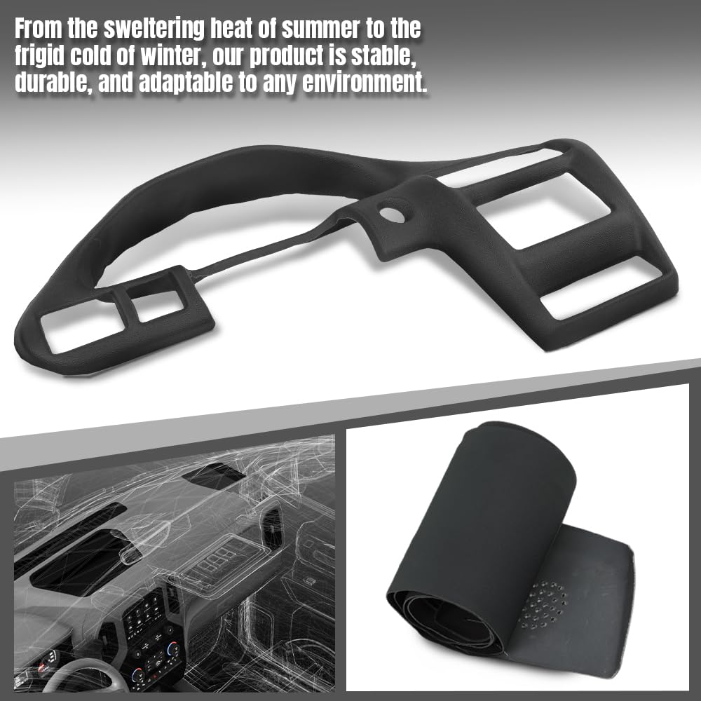 G-PLUS TPE Dashboard Dash Bezel Cover Compatible with Chevy Cavalier LS Sport 2002-2005 Fit Chevy Cavalier Z24 2000-2002 Fit Chevy Cavalier (submodel: Base, LS) 2000-2005 Black