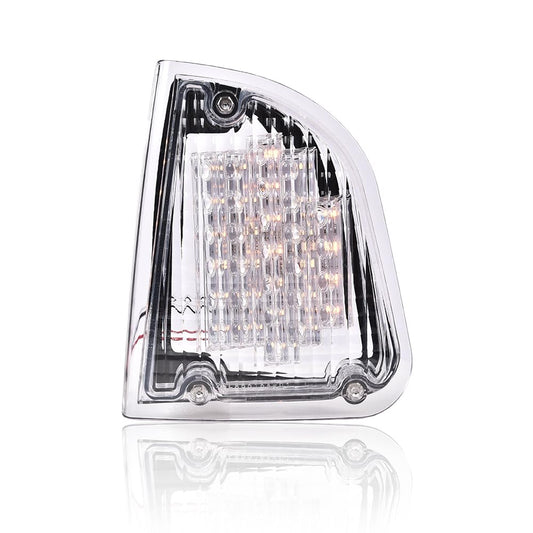 G-PLUS 1Pair Amber LED Turn Signal Lights Compatible with Kenworth 2008 & Older K300 T300 T330 T600 Front LH & RH Side Marker Turn Signal Corner Lights Parking Lights Assembly K256-509 P54-1038 White