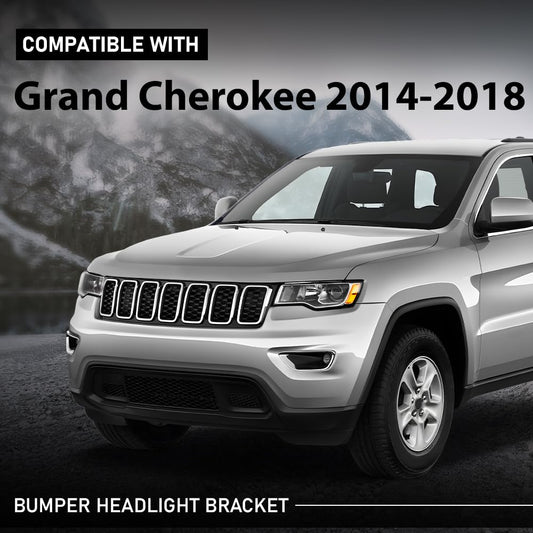 G-PLUS Front Bumper Bracket Headlight Support Pair Compatible with Jeep Grand Cherokee 3.6L 5.7L 2014-2018 68223469AA