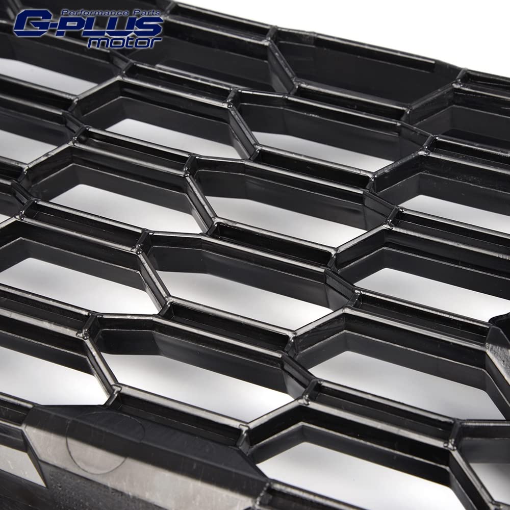 G-PLUS Front Upper Bumper Black Billet Grille Insert Compatible With 2015 Ford Mustang