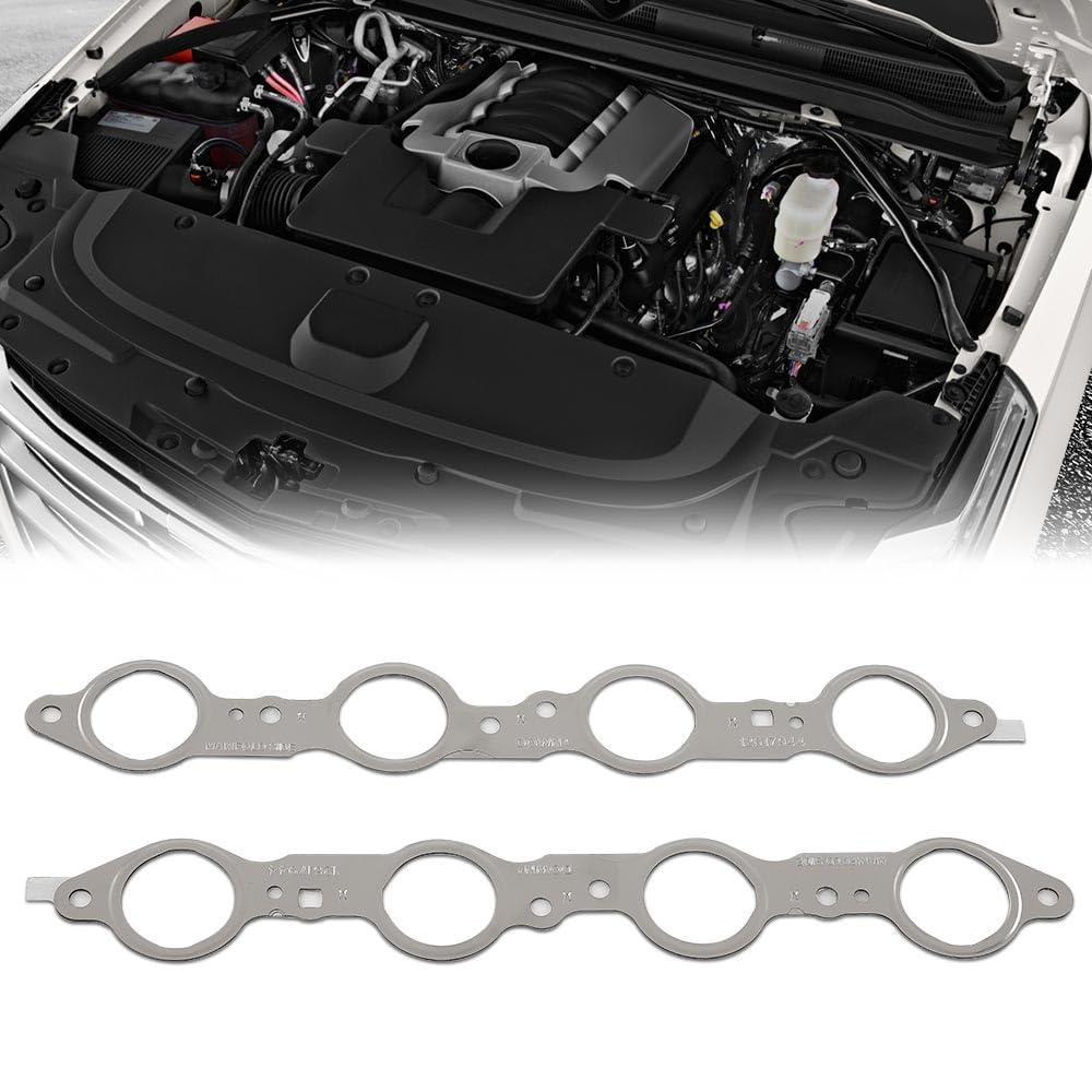 G-PLUS Exhaust Manifold Gasket Set 12617944 Multi-Layer Steel Header Compatible with All LS Series Engines (Except LS7) LS1 LM7 LR4 LQ4 LS6 LQ9 LM4 LH6 LY6 LC9 LFA LH8 LMG LS3