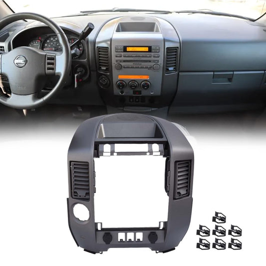 G-PLUS Dash Bezel Panel for Nissan Titan Armada Pathfinder 2004-2006 Radio AC Trim Front View