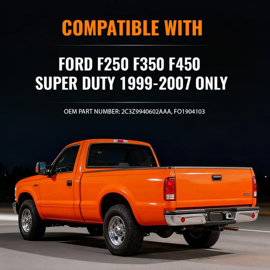 G-PLUS Tailgate Cap Compatible with Ford F250 F350 F450 Super Duty 1999-2007 Molding Protector Top Cover, 2C3Z9940602AAA, FO1904103 (NOT Fit Integrated Step Tailgate Models)