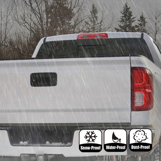 G-PLUS Rear LED Third Brake Light Compatible With Chevy Silverado/GMC Sierra1500/2500HD/3500 2014 2015 2016 2017 2018,3RD Cargo Led Tail Lamps Red Smoky lens Chrome Housing