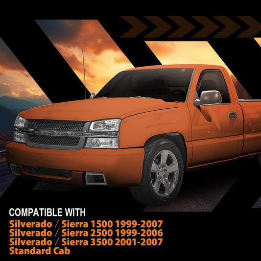 G-PLUS Out-Channel Window Vent Visor Deflectors Rain Guards Compatible with Chevy Silverado/GMC Sierra 1500 1999-2007 Impact-Resistant PC 2 PCS Smoky