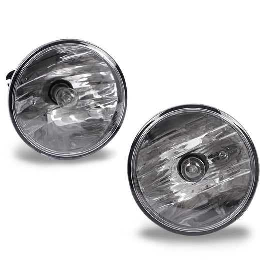 G-PLUS Bumper Fog Lights w/Bulbs Compatible With GMC Acadia Yukon Pontiac 2007-2014 /Fit Chevy Avalanche Camaro Suburban Tahoe, Driving Lamps Pair,Clear Lens Black Housing 15839896, GM2590104