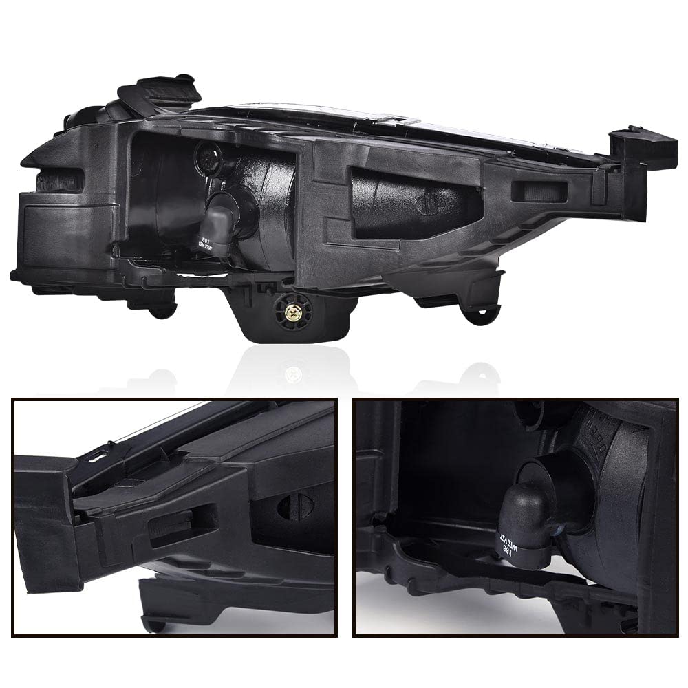 G-PLUS Front Bumper Fog Light Assembly Compatible with Sonata 2011 2012 2013 Clear Lens Driving Fog Lamps w/881 27W Bulbs Pair 92201-3Q000, 92202-3Q000